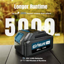 GEVEELIFE LEAF BLOWER CORDLESS 650CFM & 3 SPEED LEVELS LB-8195 - BLUE - Like New