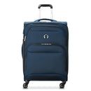 DELSY PARIS SKY MAX 2.0 SOFTSIDE EXPANDABLE LUGGAGE SPINNER WHEELS - BLUE - Brand New