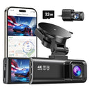 REDTIGER DASH CAM FRONT REAR 4K/2.5K FULL HD DASH CAMERA FOR CARS F7NP - BLACK - Like New