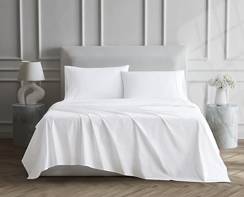 PURITY LINEN CLOSET KING SIZE SHEET SET STOP THE AWE LUXURY PERCALE WHITE - Like New