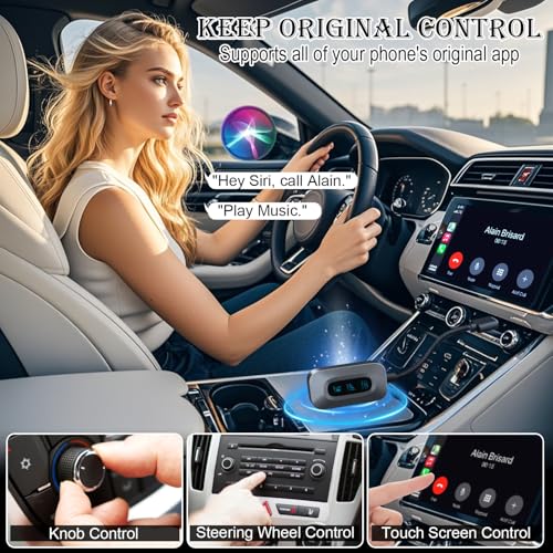 JOUJBAIL WIRELESS CARPLAY ADAPTER UPGRADE - DARK GRAY - Like New