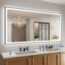 AMORHO 72"X 36" LED BATHROOM MIRROR BLACK FRAME LIGHT BACKLIT L001B18191 - BLACK - Like New