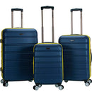 ROCKLAND MELBOURNE HARDSIDE EXPANDABLE LUGGAGE SPINNER WHEELS 3-PIECE - NAVY - Like New