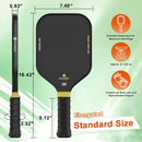 FLYKEY PICKLEBALL PADDLES, T700 CARBON FIBER PICKLEBALL PADDLE - BLACK - Brand New