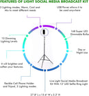 Technical Pro Live Light Kit with 12" LED Selfie Ring Light Like New