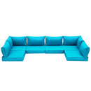 HOMREST OUTDOOR REPLACEMENT CUSHIONS FOR PATIO GGOT4001SKB - SKY BLUE - Like New