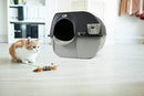OMEGA PAW EL-RA15-1 ELITE ROLL ‘N CLEAN LITTER BOX REGULAR SIZE BLACK/GRAY - Like New