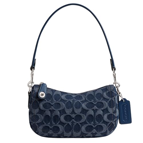 COACH SWINGER 20, LH/DEEP BLUE MULTI - Like New