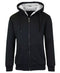 Q-ACTIVE MEN'S MODERN FIT SHERPA LINED FLEECE ZIP-UP HOODIE XL, BLACK New