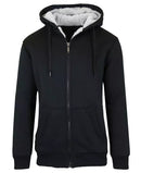 Q-ACTIVE MEN'S MODERN FIT SHERPA LINED FLEECE ZIP-UP HOODIE XL, BLACK - Like New