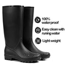 WFL Womens Knee High Rain Boots Size 10 US Women - Black - Like New