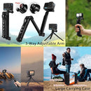 HONGDAK ACTION CAMERA ACCESSORIES KIT GOPRO HERO 12 11 10 9 BLACK - BLACK - Brand New
