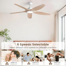 Newday Solid Wood 60 Inch Ceiling Fan with LED Light & Remote Control - Like New
