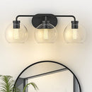Bathroom Vanity Light 3 Lights 24" Black Farmhouse Vanity Wall Sconce Fixtures - Like New