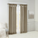 MADISON PARK EMILIA TWIST TAB LINED WINDOW CURTAIN, 50X108" - GRAY - Like New