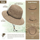 88-BB005 SIMPLICITY WOMEN'S UPF 50+ SUN HAT, BROWN COFFEE, OS - Scratch & Dent
