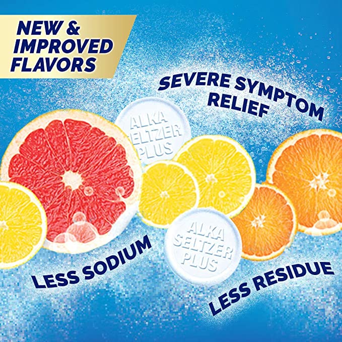 Alka Seltzer Plus Severe Cold Relief Fizz Orange Zest 20 Count, 1 Pack New