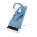 NUBY DELUXE BABY BOUNCER SEAT PORTABLE INFANT BOUNCER WITH MUSIC - BLUE - Like New