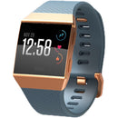 Fitbit Ionic Smartwatch One Size S & L Bands - Slate Blue/Burnt Orange - Like New