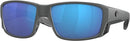 Costa Del Mar Tuna Alley Pro 06S9105 Rectangle Sunglasses-MATTE GREY/BLUE MIRROR - Like New