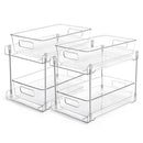 VTOPMART 2 PACK PULL OUT BATHROOM UNDER SINK ORGANIZER S-STANDARD - TRANSPARENT - Like New