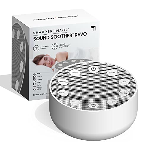 Sharper Image Sound Soother REVO Sleep Aid White Noise Nature Sounds - White - Like New