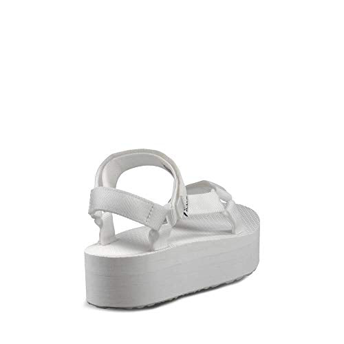 TEVA WOMEN'S W FLATFORM UNIVERSAL SANDAL - SIZE: WOMEN 10 - BRIGHT WHITE - Like New