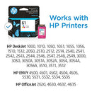 HP 61 TRI-COLOR INK CARTRIDGE 5635, DESKJET 1000, 2050, 2510, 2540 - MULTICOLOR - Like New