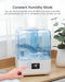 MORENTO Humidifiers for Bedroom 4.5L Top Fill Humidifiers MR4102 - WHITE/BLUE Like New