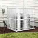 Elevens 48" W X 48" H Privacy Screen Air Conditioner Trash Can 2 Panels White - Like New