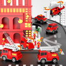 Doloowee Police Truck Toys Toddlers 3 4 5 6 Years Old 7 in 1 Truck Friction Red - Like New