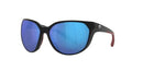 COSTA DEL MAR WOMEN'S MAYFLY ROUND 58MM BLUE POLARIZED 580G MATTE BLACK/BLUE - Like New