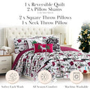 Southshore Fine Living Merry Town Christmas Quilt Set King/Cal King - Like New