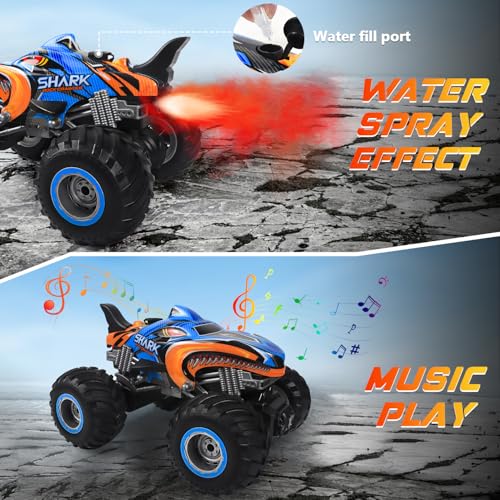 BESWIT MK724A 1:16 REMOTE CONTROL CAR or MONSTER TRUCK - BLUE/ORANGE - Like New