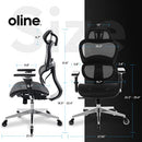 OLINE ERGOPRO ERGONOMIC OFFICE CHAIR ROLLING DESK 4D ADJUSTABLE ARMREST - BLACK - Like New