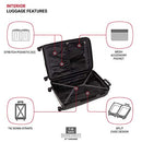 SWISSGEAR 7272 ENERGIE EXPANDABLE HARDSIDE LUGGAGE SPINNER WHEELS - BLACK - Brand New