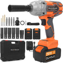 OUHOUG 21V CORDLESS IMPACT WRENCH KIT - ORANGE/GRAY - Like New