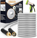 UNYWARSE GARDEN HOSE 50FT STAINLESS STEEL WATER HOSE NOZZLE FLEXIBLE - BUNDLE - Brand New