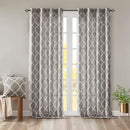 MADISON PARK SARATOGA WINDOW CURTAIN LIGHT FILTERING PRINT 1 PANEL - GRAY/WHITE - Like New
