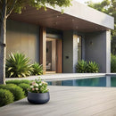 Kante Charcoal Concrete Planter 11.8" Dia All-Weather Round Small Pot - Brand New