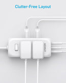 Anker 332 USB C Power Strip, 10ft Extension Cord, 300J, 6 Outlets A9169 - White Like New