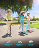 GYROOR KS2 KIDS ELECTRIC SCOOTER WITH LED LIGHTS – SAFE 5 MPH SPEED - CYAN - Like New