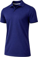 GALAXY BY HARVIC MEN'S DRY FIT MOISTURE-WICKING POLO SHIRT - SIZE: SMALL - NAVY - Brand New