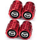 PREETH WHEEL CAP REPLACEMENT FOR MAZDA,TIRE CAPS COVER AIR VALVE STEM (4PCS) RED - Like New