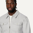 AMAZON ESSENTIALS COTTON CANVAS ZIP-FRONT TRUCKER - SIZE: MEN M - GRAY - Brand New