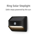 AMAZON RING SOLAR STEPLIGHT MOTION-ACTIVATED BRIGHT LEDS BLACK 53-023646 - Brand New
