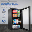 IVATION 126 CAN BEVERAGE REFRIGERATOR | FREESTANDING ULTRA COOL MINI - BLACK - Like New