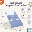 ComfyBumpy Bouncer Seat - Safe, Portable Bouncy Seat for Newborn Babies - Blue - Like New