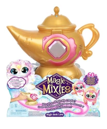 MAGIC MIXES MAGIC MIXIES MAGIC GENIE LAMP WITH 8" PINK PLUSH TOY, GOLD/PINK - Brand New