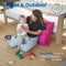 ECR4KIDS JUMBO FLOOR PILLOW, 16W X 16L - RASPBERRY - Like New